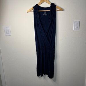 Sweaty Betty Dress Women's LG Blue Hooded Athleisure Sleeveless Comfort